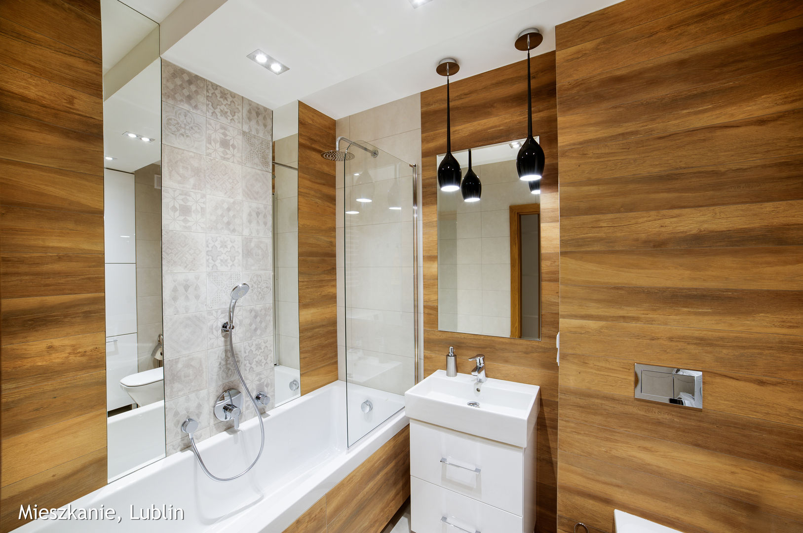 mieszkanie ul.Melomanów Lublin, Auraprojekt Auraprojekt Modern bathroom