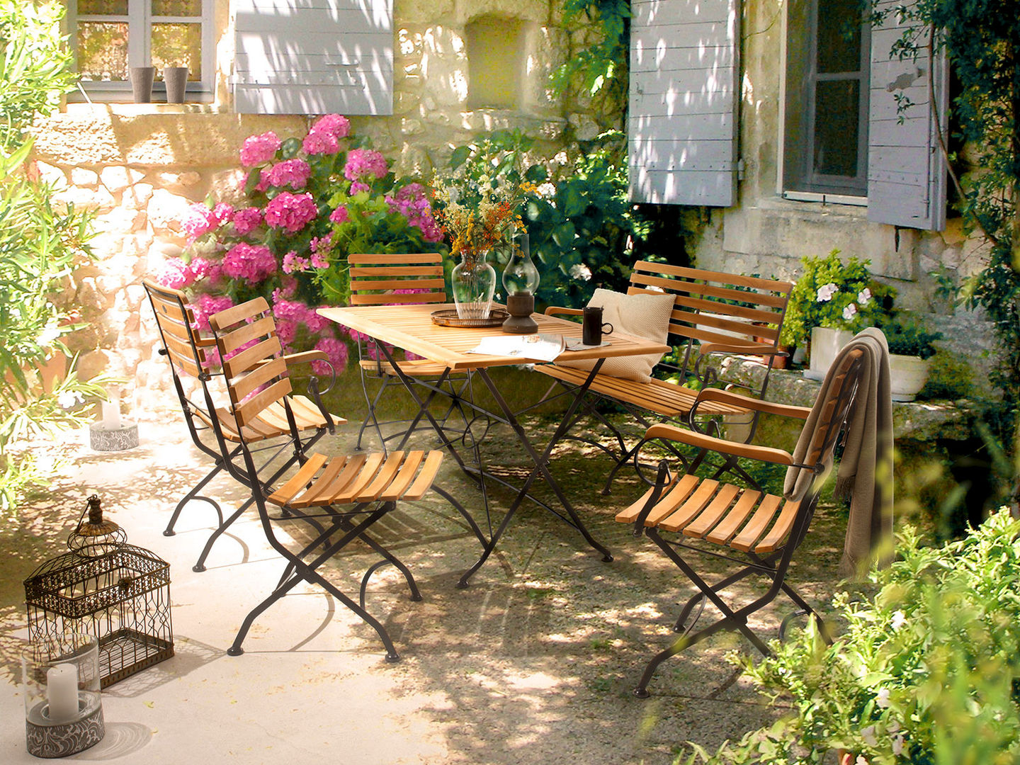 Gartenmöbel Set Rosemary Sunchairs GmbH & Co.KG Garten im Landhausstil Gartenmöbel,Sommer,draußen,massivum,Möbel