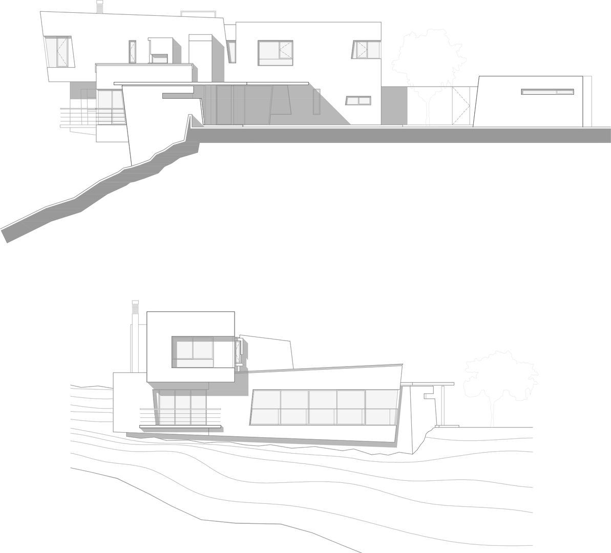 Fachadas Poggi Schmit Arquitectura Casas modernas: Ideas, imágenes y decoración