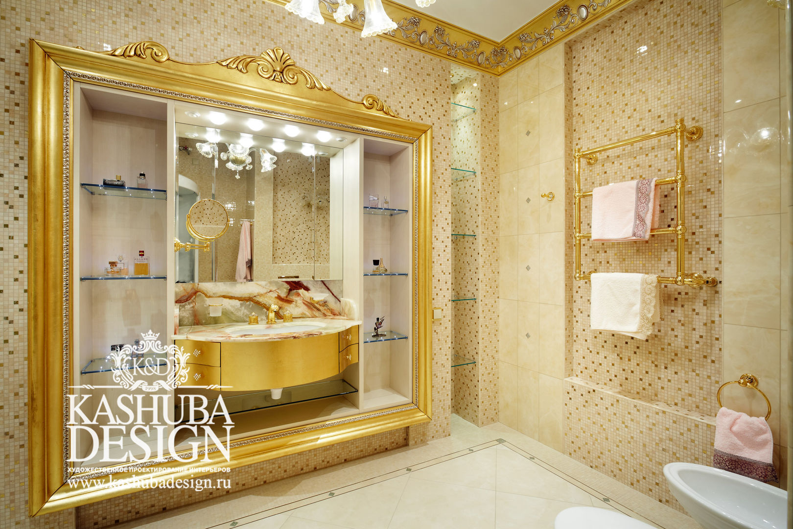 Роскошная классика в интерьере, KASHUBA DESIGN KASHUBA DESIGN Ванна кімната