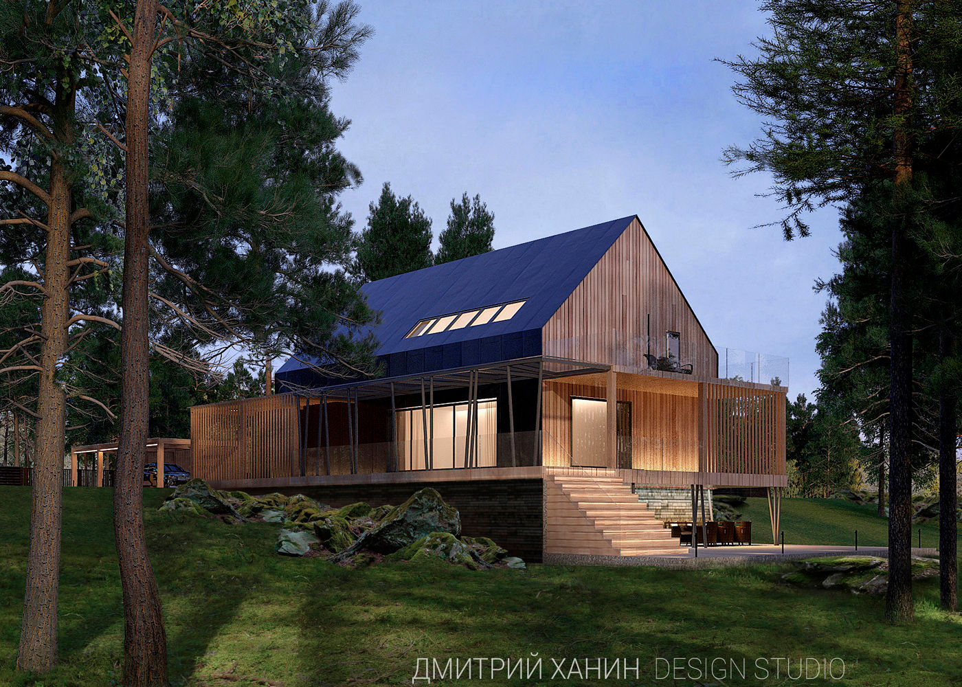 WoodHouse, Dmitriy Khanin Dmitriy Khanin Minimalist houses Wood Wood effect