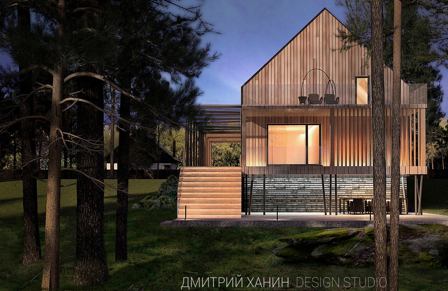 WoodHouse, Dmitriy Khanin Dmitriy Khanin Дома в стиле минимализм Дерево Эффект древесины