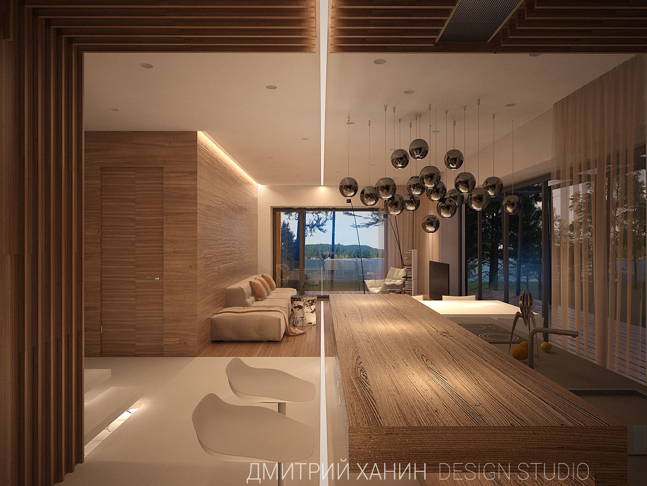 WoodHouse, Dmitriy Khanin Dmitriy Khanin Minimalist house Wood Wood effect