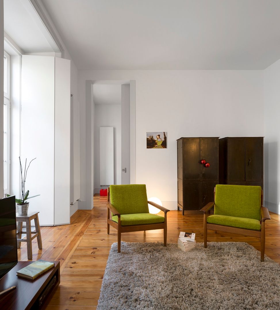 Apartamento ao Camões, Alberto Caetano Alberto Caetano Moderne Wohnzimmer