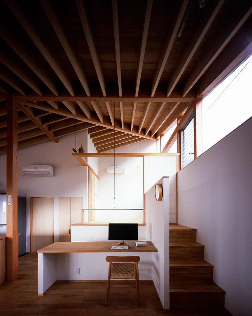 屋島の家, TENK TENK Asiatische Wohnzimmer Holz Holznachbildung