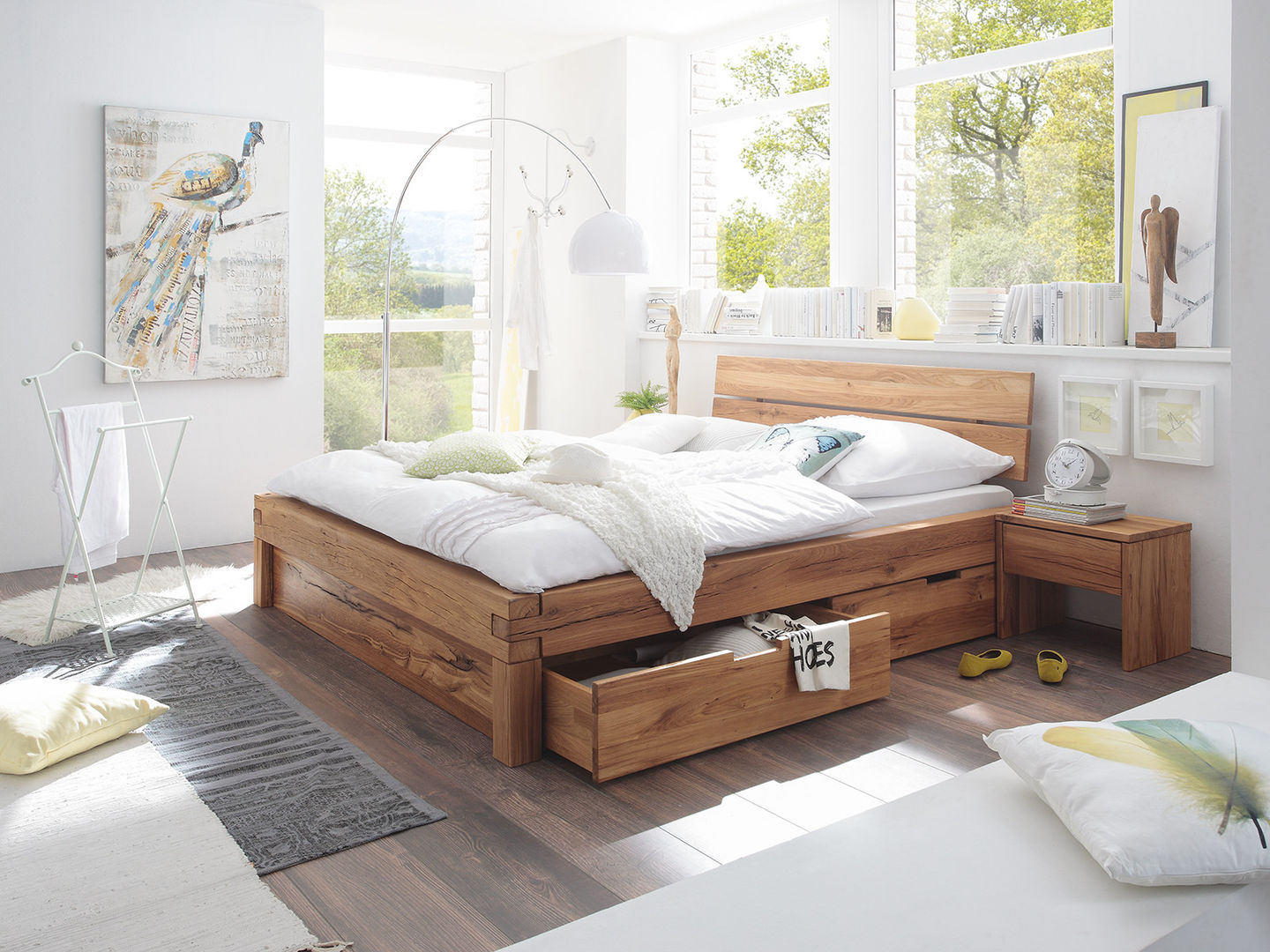 Schlafen, Sunchairs GmbH & Co.KG Sunchairs GmbH & Co.KG Kamar Tidur Klasik Kayu Wood effect Beds & headboards
