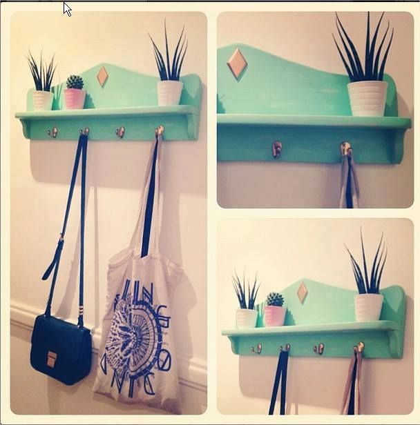 Cabide de entrada!, Pode Ser! Pode Ser! Rustic style corridor, hallway & stairs Wood Wood effect Clothes hooks & stands
