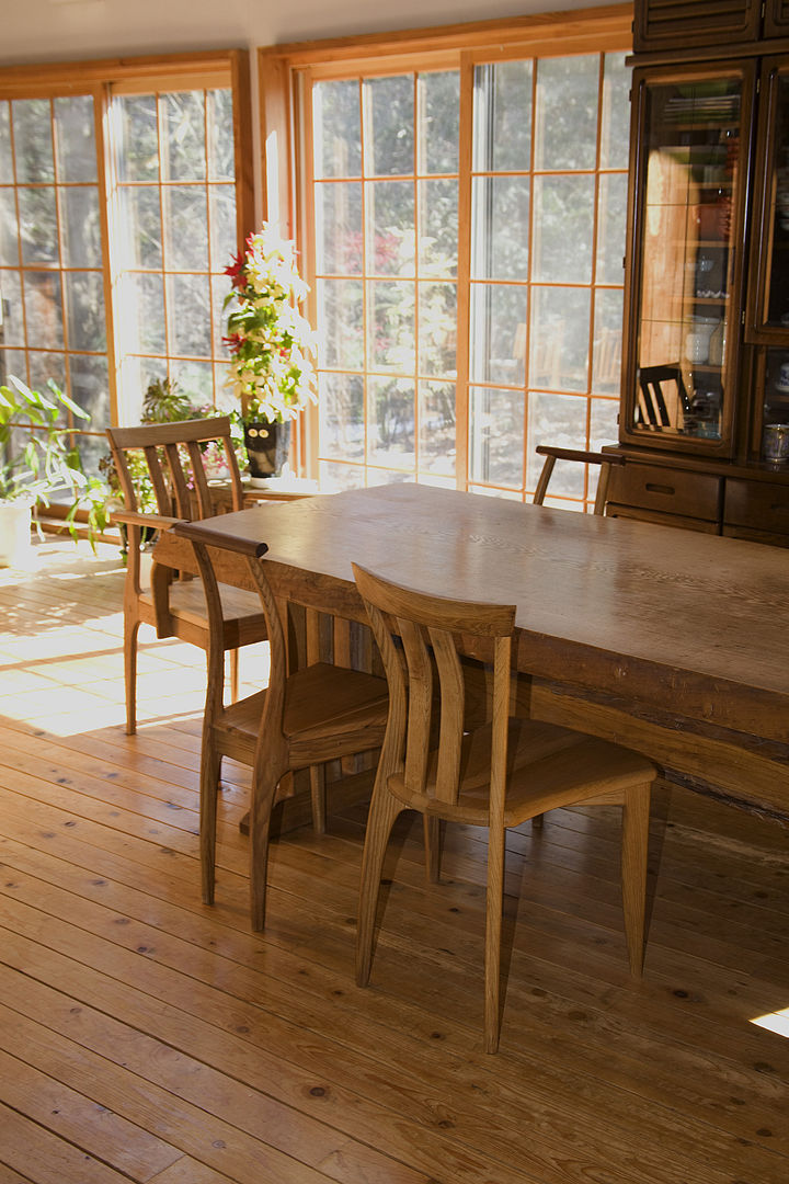 ダイニングテーブル, 木工房ばおばぶ 木工房ばおばぶ Dapur Gaya Country Kayu Wood effect Tables & chairs