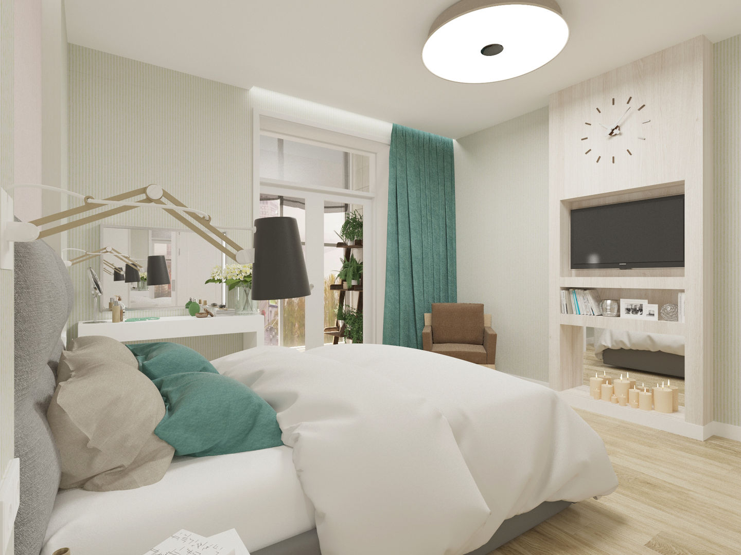 Визуализация: квартира в Петербурге , OK Interior Design OK Interior Design Modern style bedroom