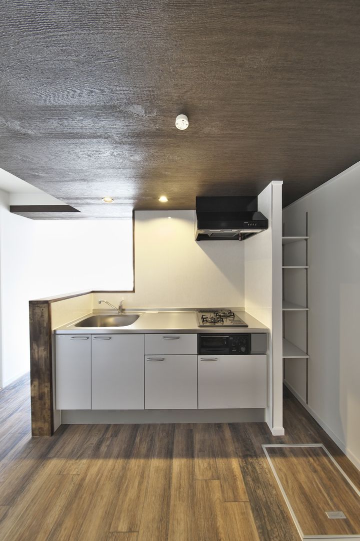 Rental apartment | renovation, FRCHIS,WORKS FRCHIS,WORKS Eclectic style kitchen Aluminium/Zinc