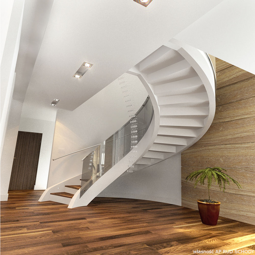 schody do salonu, A.P. RUD Schody A.P. RUD Schody Modern corridor, hallway & stairs