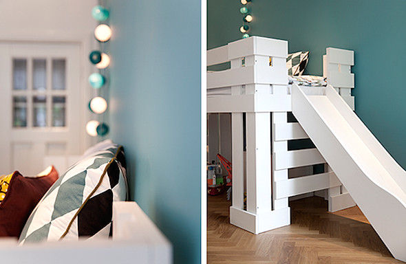 Een verdieping van een herenhuis, Interieur Design by Nicole & Fleur Interieur Design by Nicole & Fleur Dormitorios infantiles de estilo escandinavo