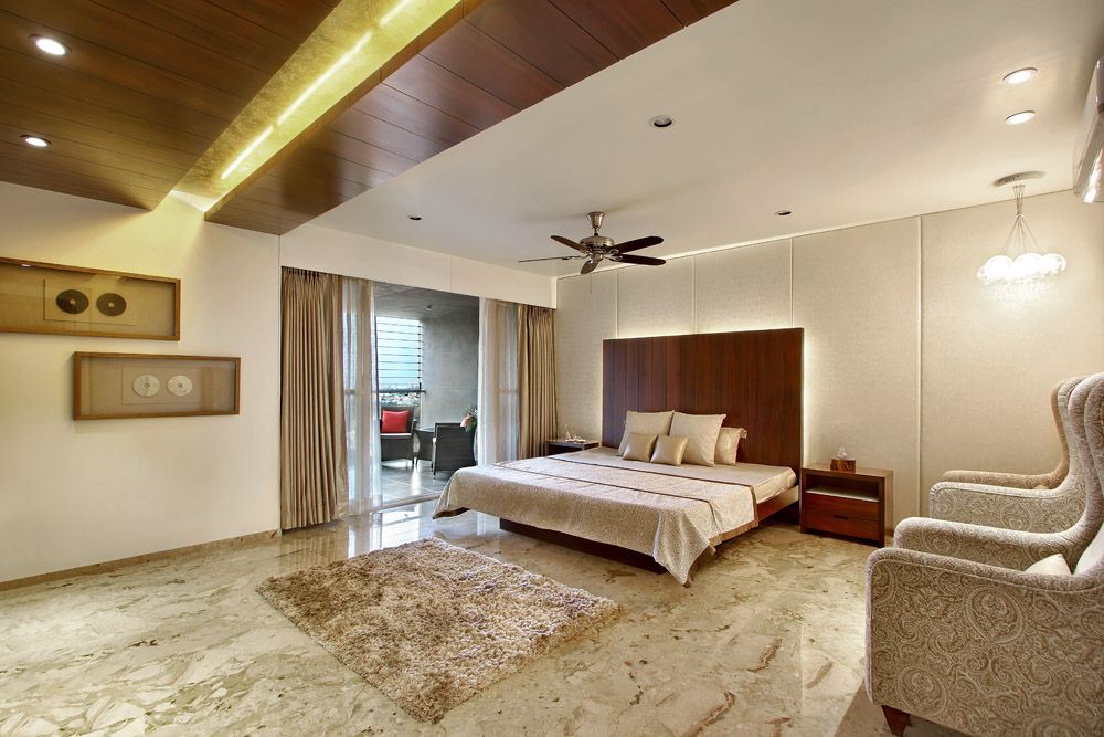 Nikhil patel residence, Dipen Gada & Associates Dipen Gada & Associates Bedroom