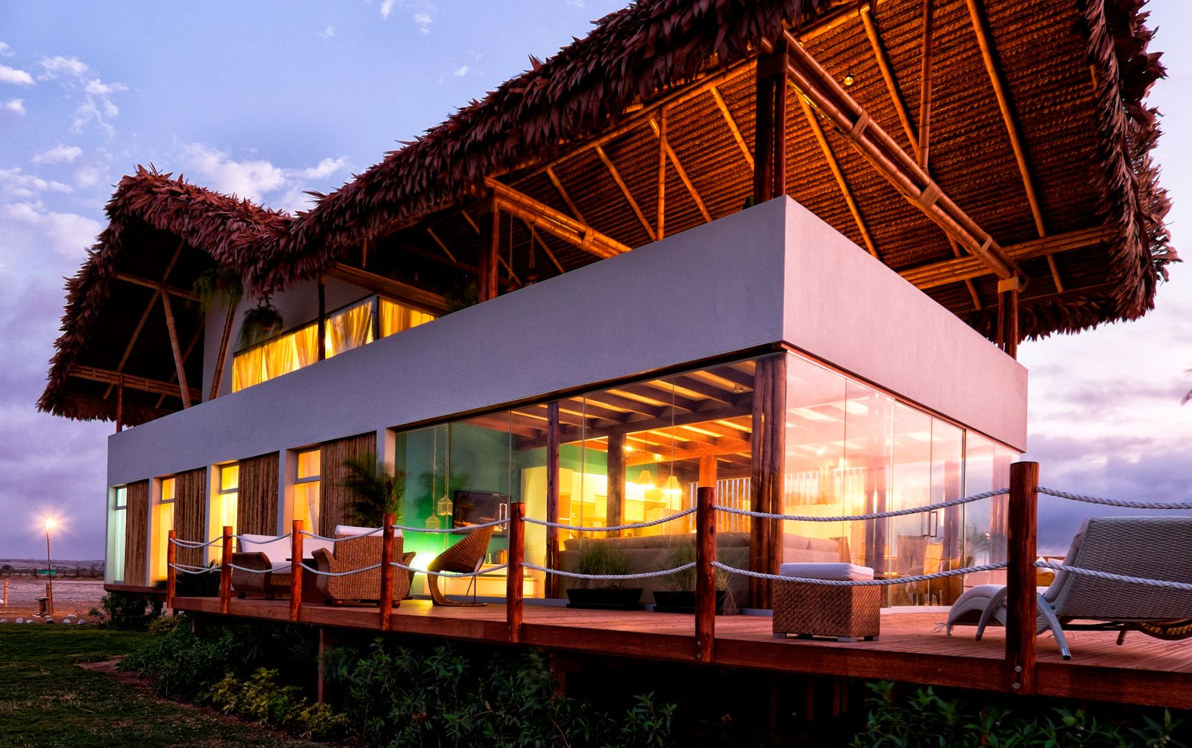 CASA EN PLAYA DEL CARMEN, YUPANA Arquitectos YUPANA Arquitectos Casas rústicas Bambu Verde