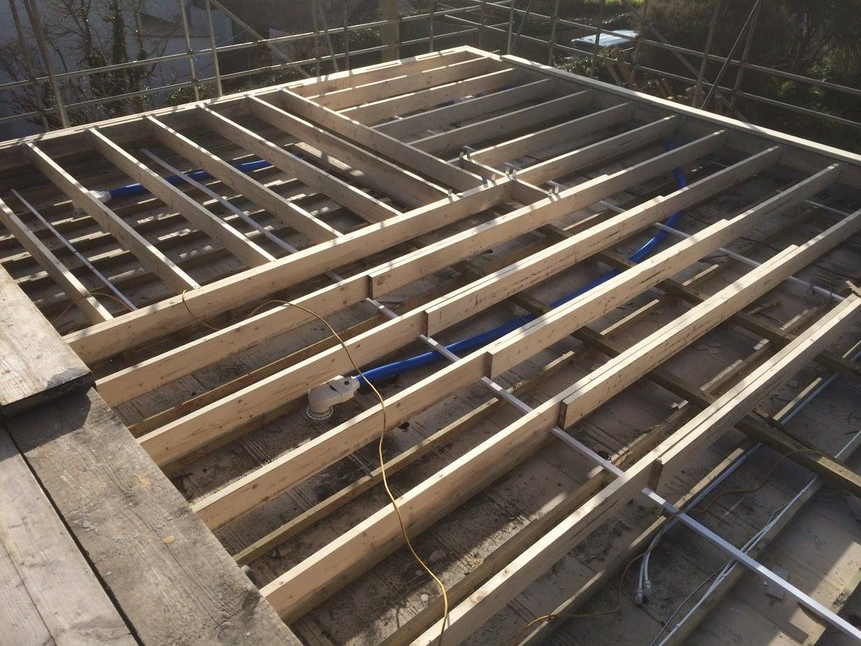 Lower Treave, Timber Frame Roof Extension Building With Frames Moderne huizen Hout Hout