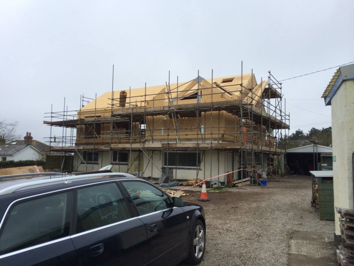 Lower Treave, Timber Frame Roof Extension, Building With Frames Building With Frames Moderne huizen Hout Hout