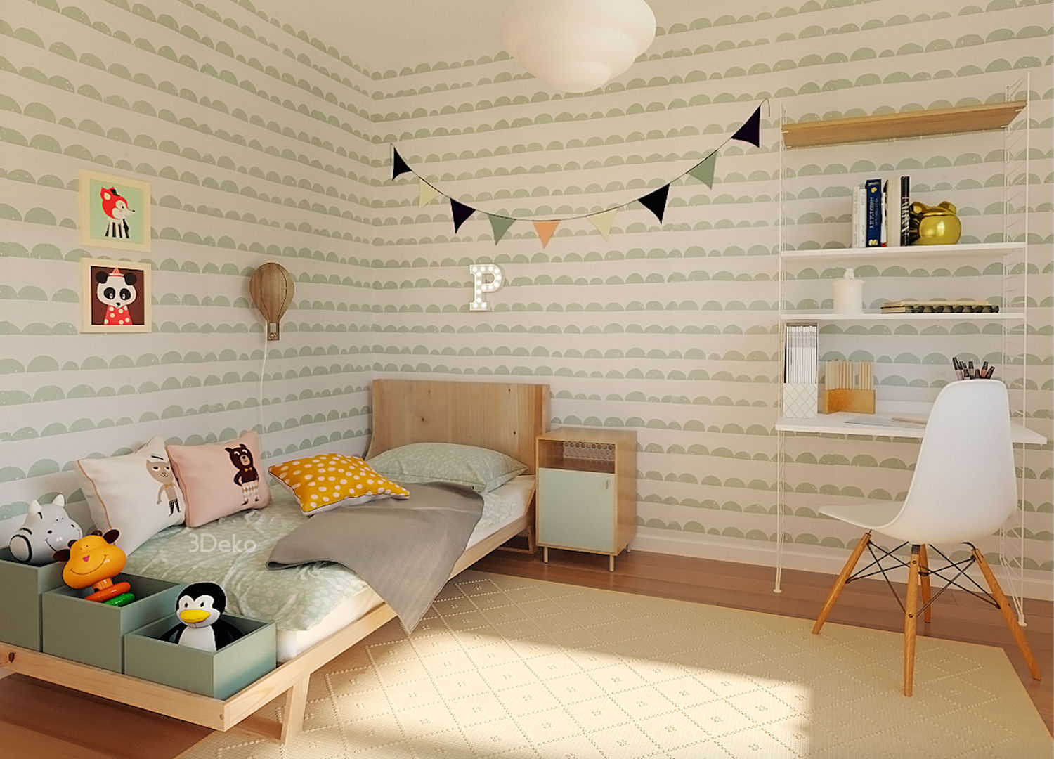 homify Scandinavian style nursery/kids room