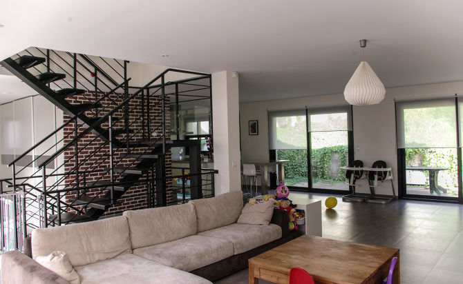 Maison Chennevières-Sur-Marne 2, Daniel architectes Daniel architectes Living room