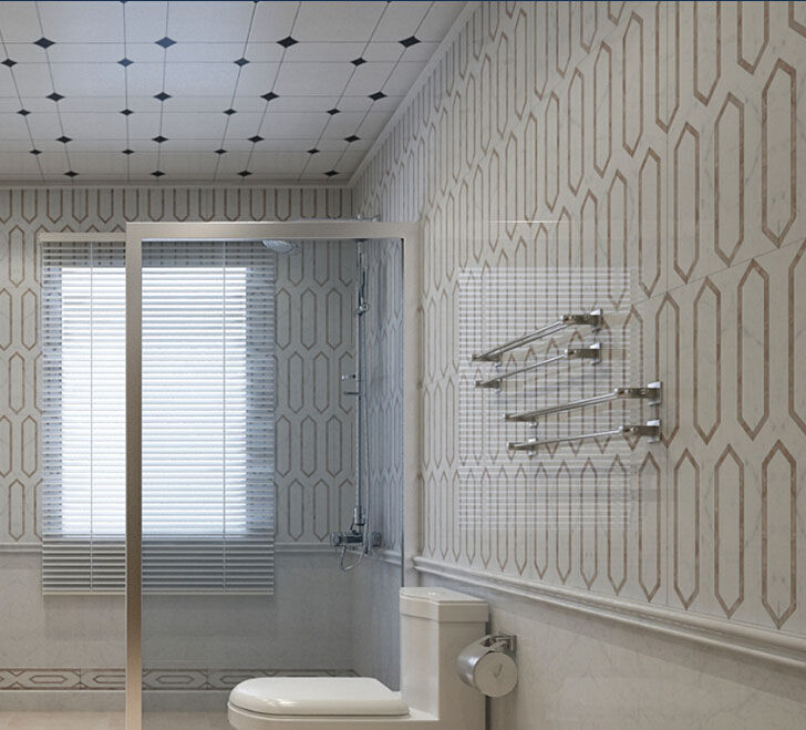 Water Jet Mosaics in Various China Projects ShellShock Designs Moderne Badezimmer Fliesen