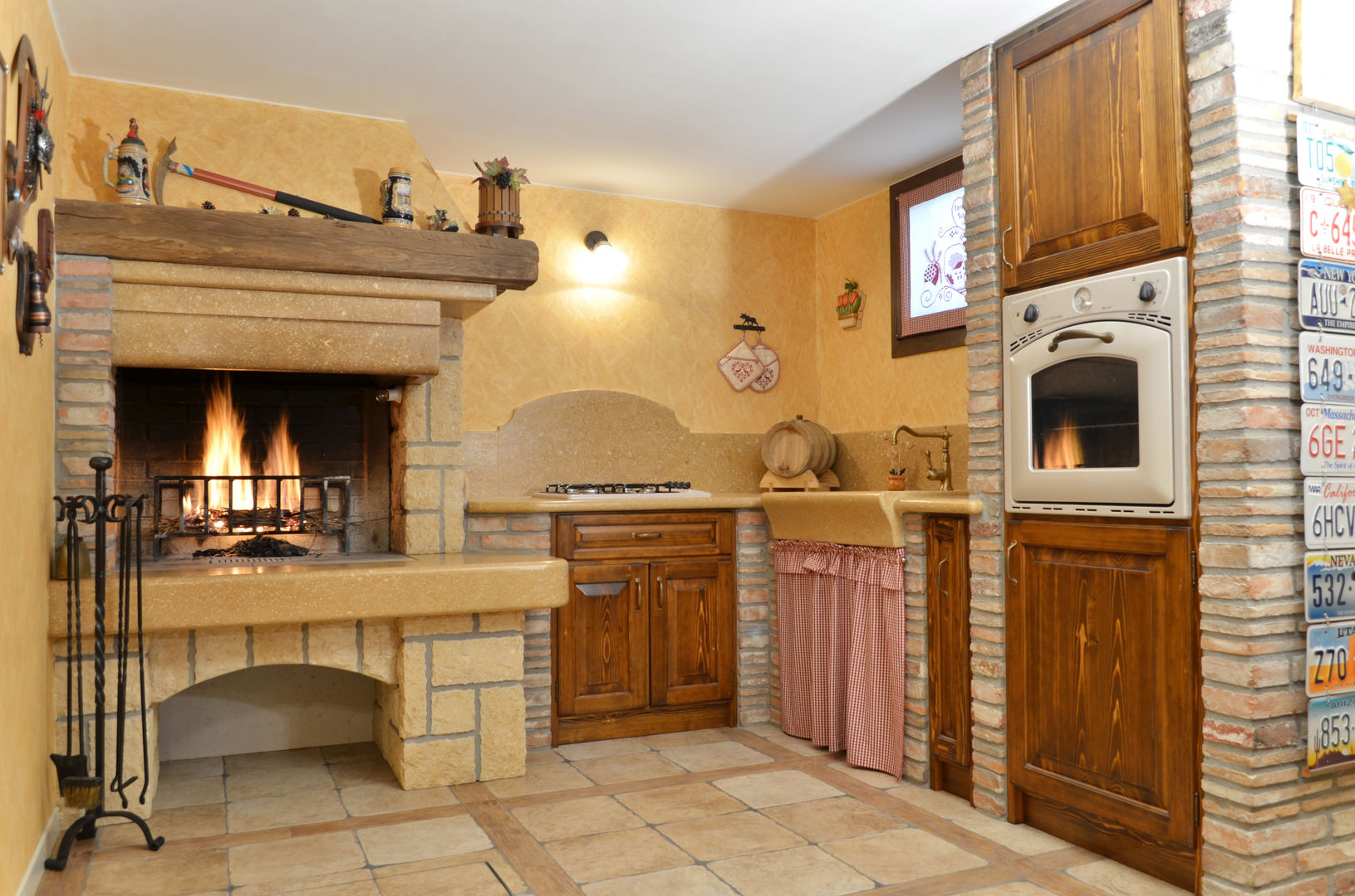 NOSTRE REALIZZAZIONI - cucine in muratura/taverne, SALM Caminetti SALM Caminetti Rustic style kitchen Marble