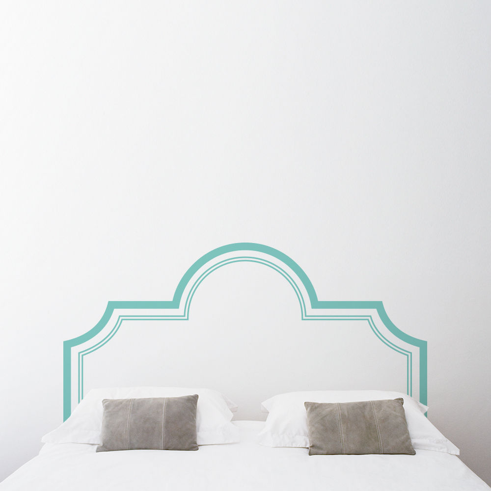 Elegant Headboard Wall Decal Sticker Sirface Graphics Ltd. Kamar Tidur Klasik Beds & headboards