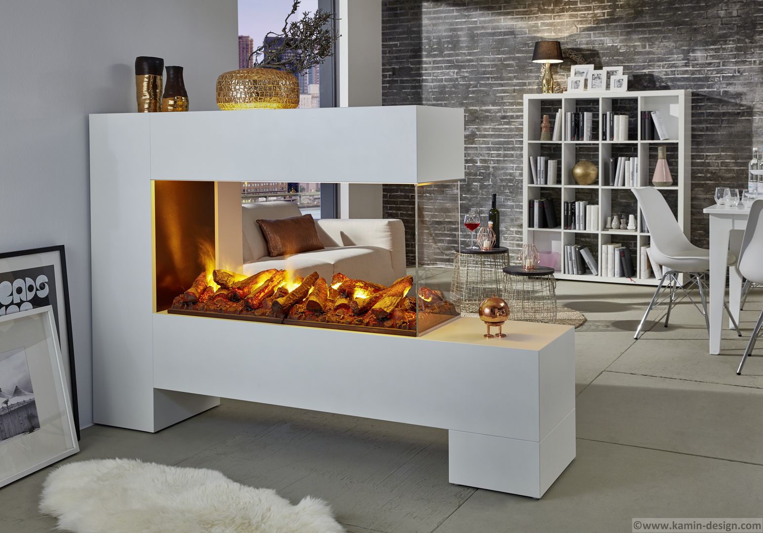 Moderne Kamine - Elektrokamine + Ethanolkamine, Kamin-Design GmbH & Co KG Kamin-Design GmbH & Co KG Modern Living Room MDF Fireplaces & accessories