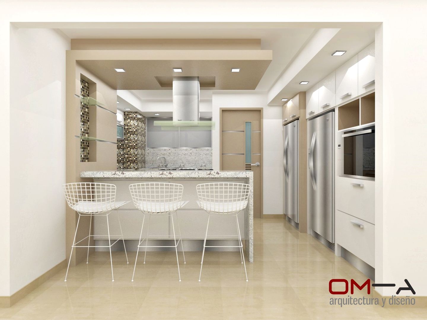 Diseño de cocina, om-a arquitectura y diseño om-a arquitectura y diseño مطبخ
