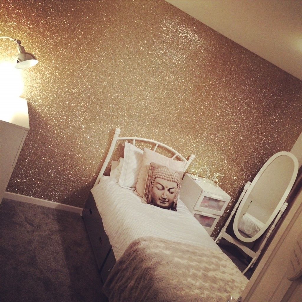 Champagne Gold Glitter Wallpaper The Best Wallpaper Place - Paredes y pisos modernos Textil Ámbar/Dorado Papeles pintados