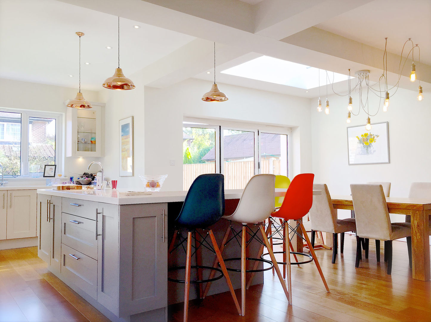 Interior View homify Cocinas modernas: Ideas, imágenes y decoración contemporary design,kitchen,dining,open-paln layout,Artform Architects,architects,bi-fold doors,modern,Hale,Altrincham,Manchester