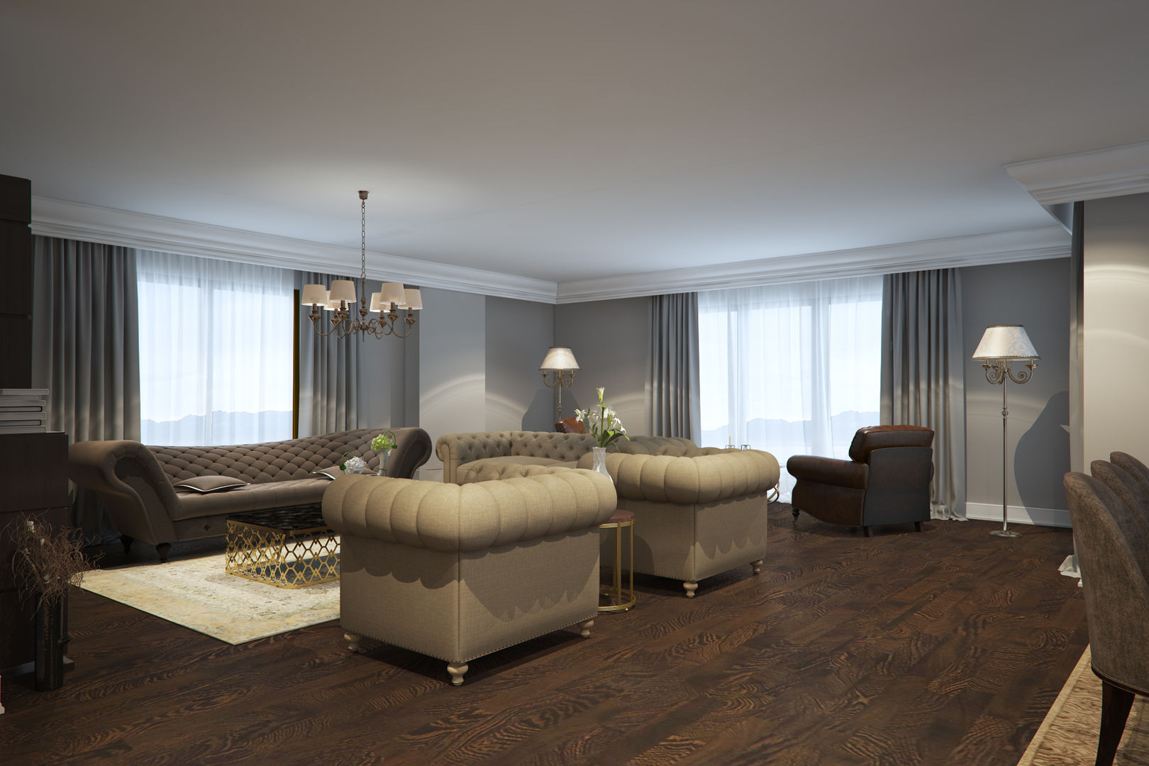 M&E TEKİNTAŞ HOME, yücel partners yücel partners Classic style living room