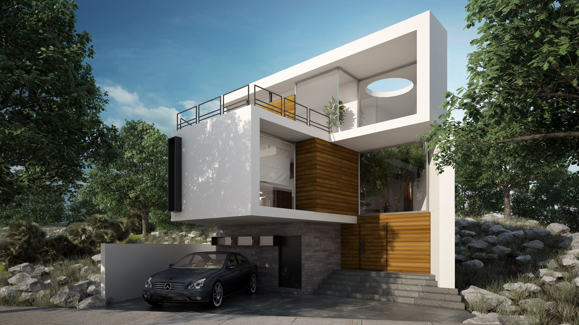 FACHADA PRINCIPAL homify Casas modernas