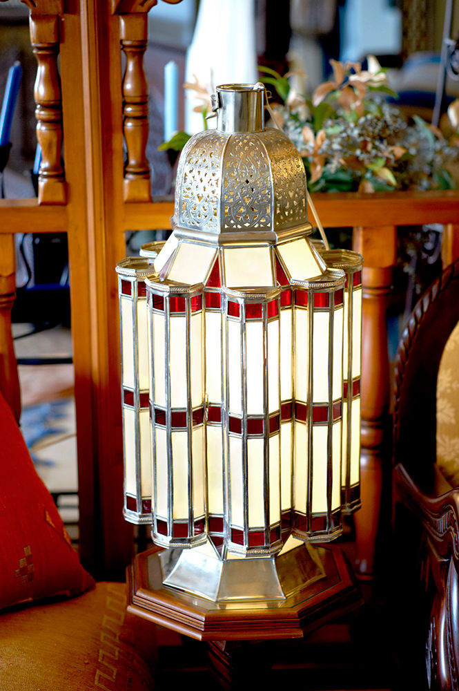 Nickel silver Arabic lamp homify Living room Silver/Gold Lighting