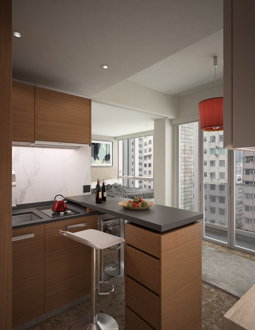 South Lane | Kennedy Town | Hong Kong, Nelson W Design Nelson W Design Modern kitchen