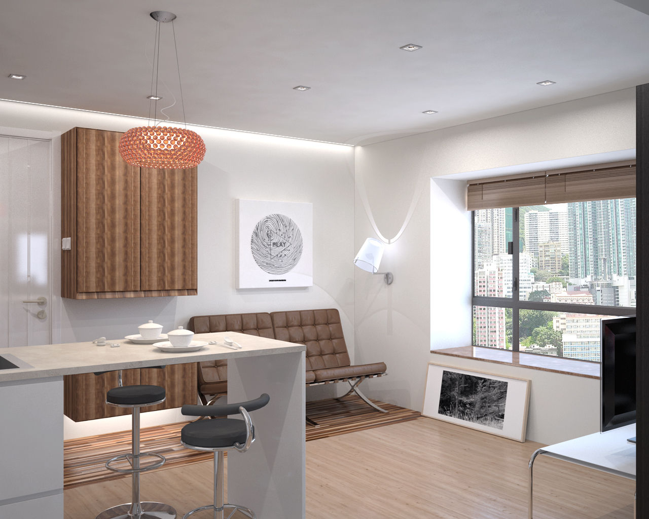 Vantage Park | mid-level | Hong Kong, Nelson W Design Nelson W Design ห้องนั่งเล่น