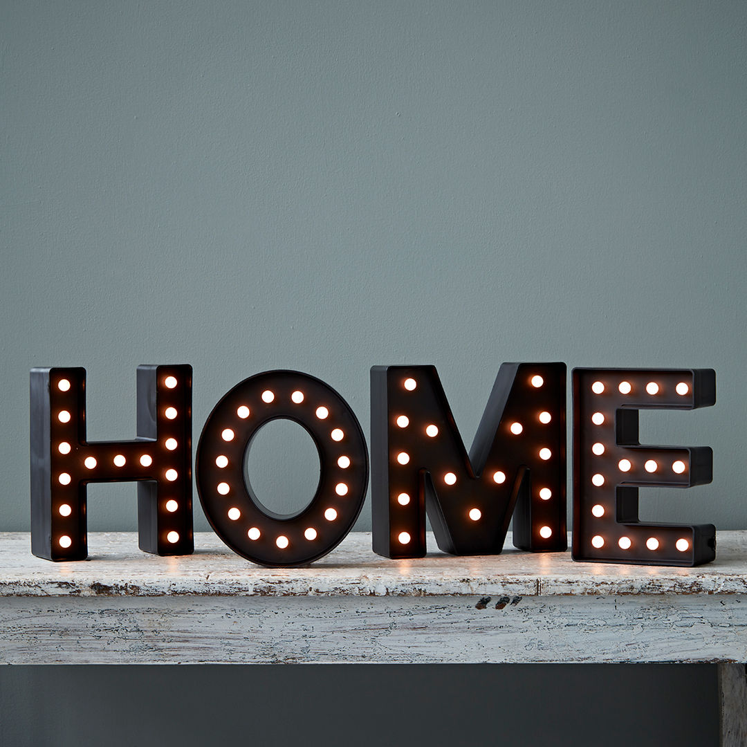 HOME Light Up letters rigby & mac Salas de estilo ecléctico Iluminación