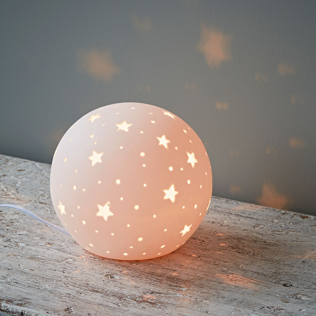 Ceramic Globe Light rigby & mac Eclectic style bedroom Ceramic Lighting