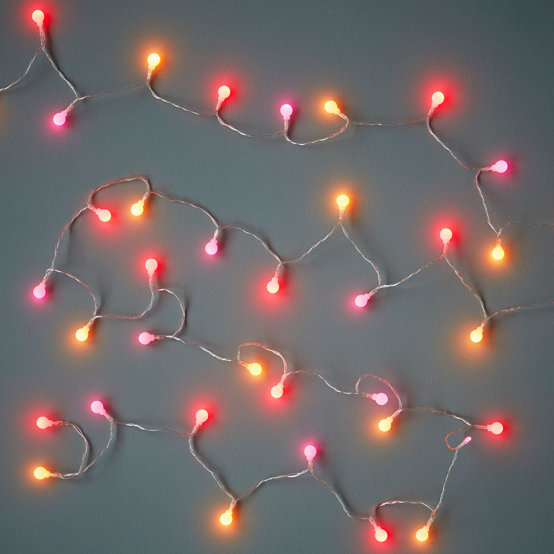 Pink Colour Pop String Lights rigby & mac Kamar Tidur Gaya Eklektik Lighting