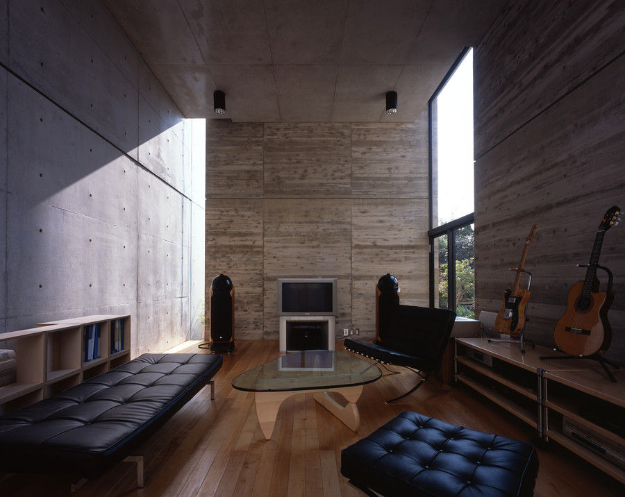 結城の家, SHSTT SHSTT Modern living room Concrete