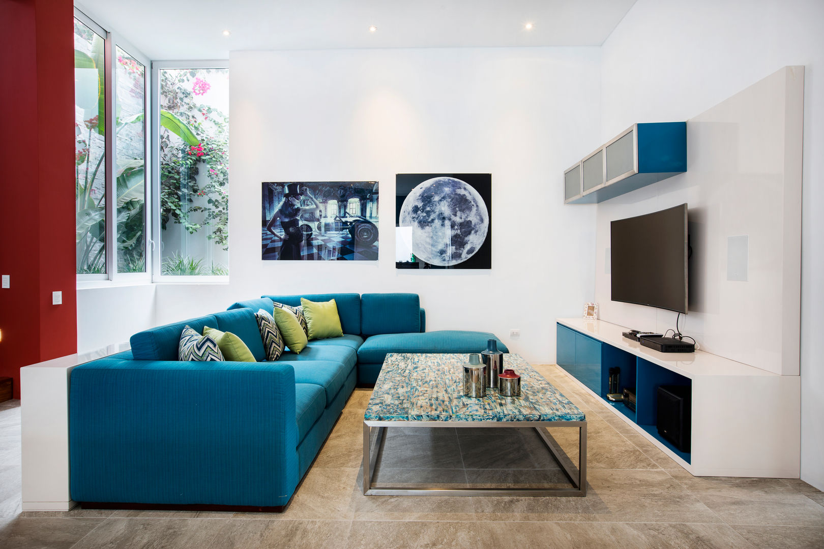 sala de entretenimiento homify Spa mueble television,sala de estar