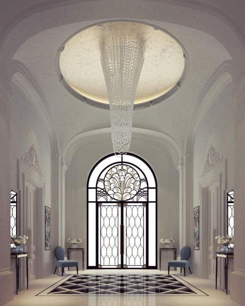 Interior Design & Architecture by IONS DESIGN Dubai,UAE, IONS DESIGN IONS DESIGN Ingresso, Corridoio & Scale in stile classico