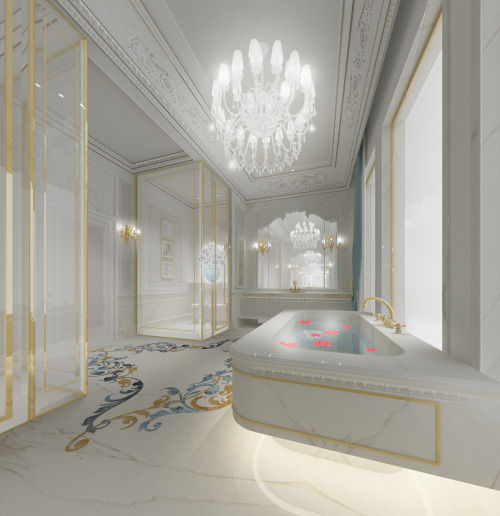 Interior Design & Architecture by IONS DESIGN Dubai,UAE, IONS DESIGN IONS DESIGN Baños de estilo clásico