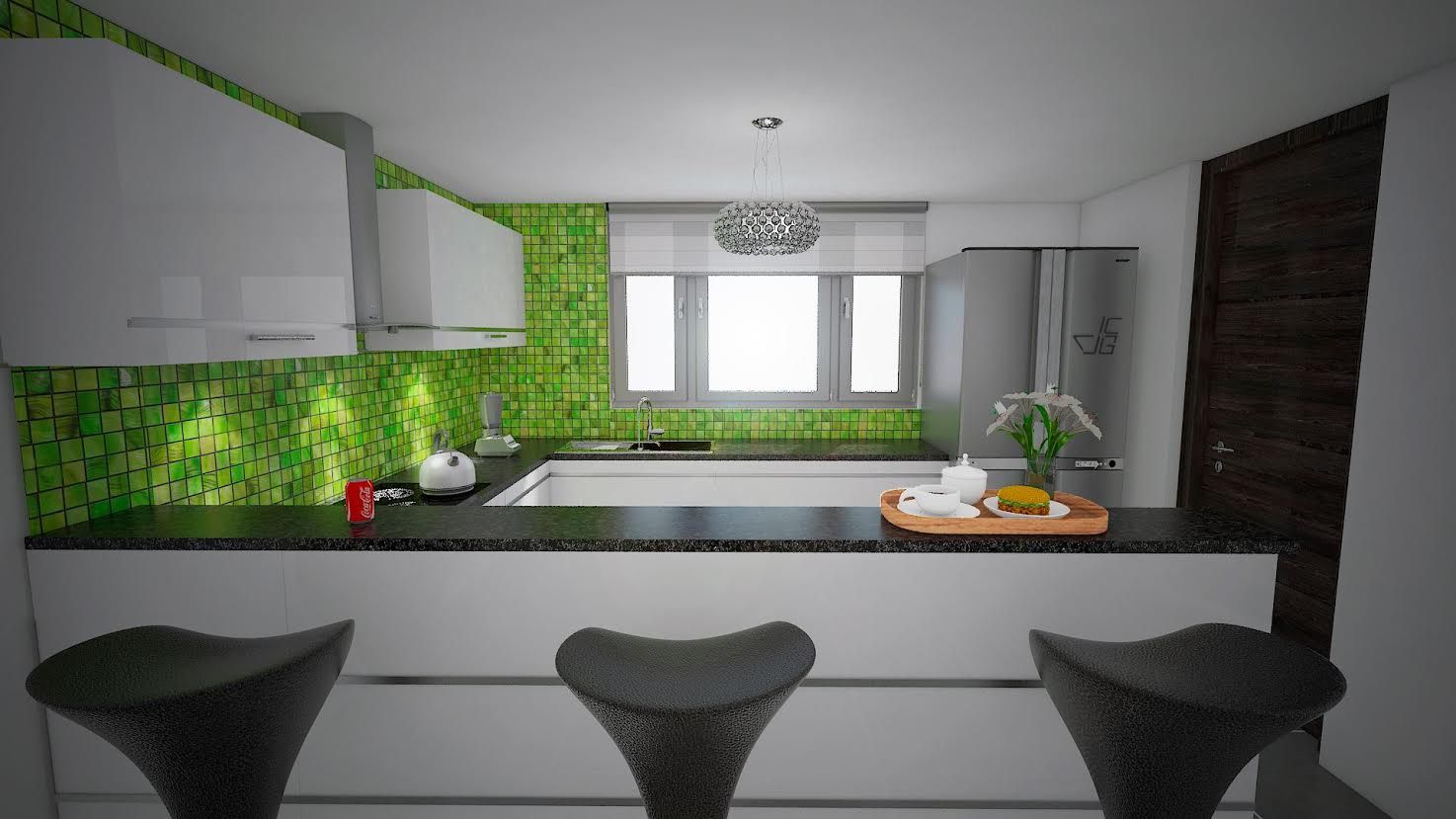 Proyecto en San Andrés, Trujillo, Arquitectura y diseño 3d- J.C.G Arquitectura y diseño 3d- J.C.G Modern kitchen