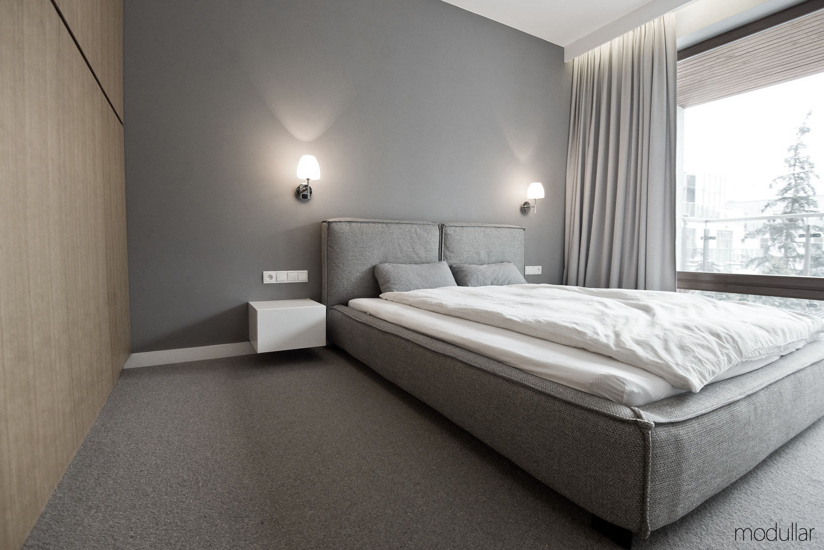Projekt mieszkania na osiedlu Biały Kamień, Modullar Modullar Minimalist bedroom