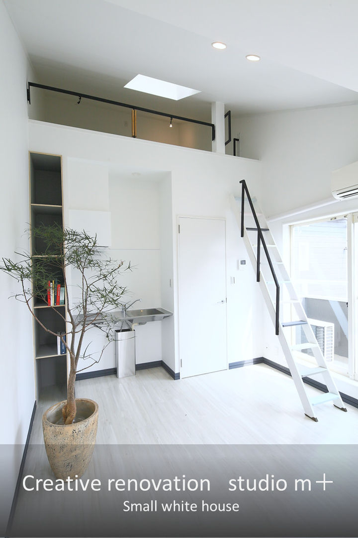 小さな白い家, studio m+ by masato fujii studio m+ by masato fujii Cozinhas modernas