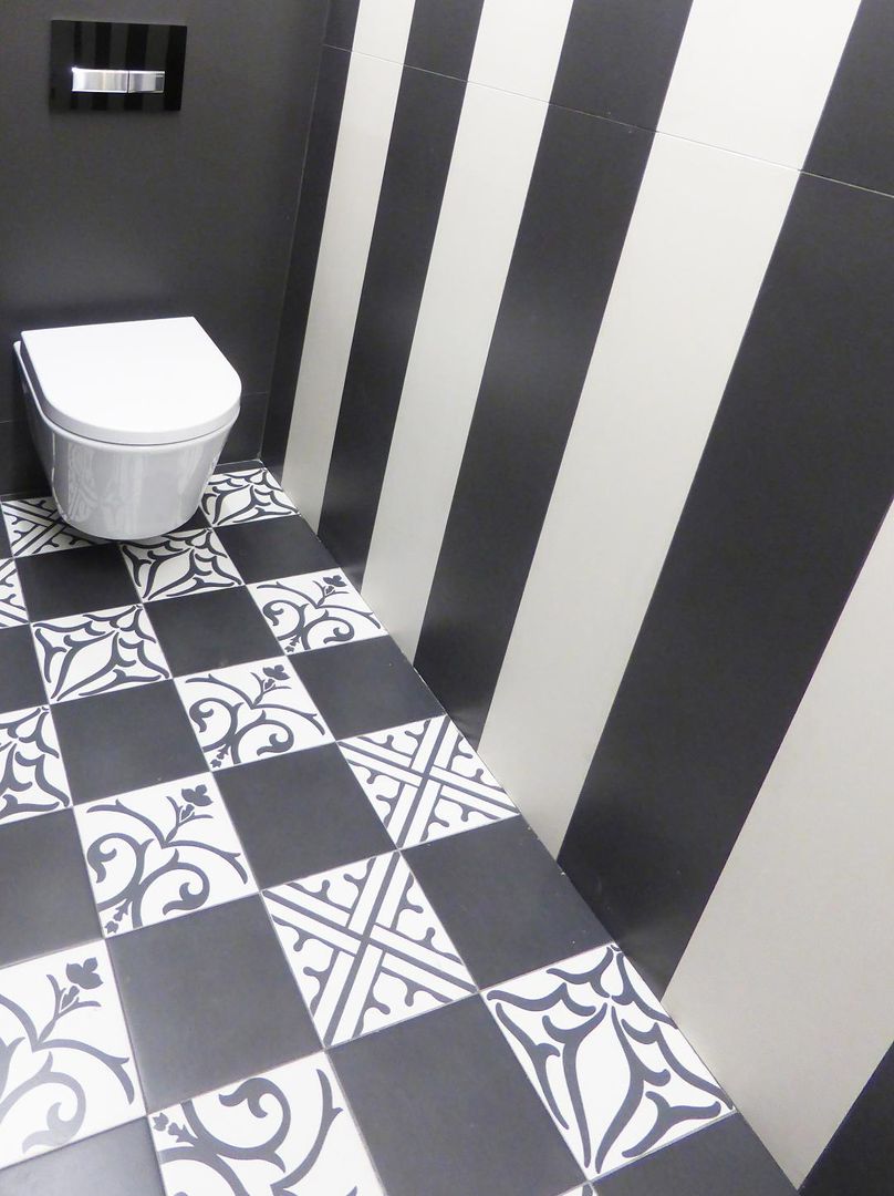 NEOCIM Patch Classic Noir + Lave homify Baños modernos Cerámico Decoración