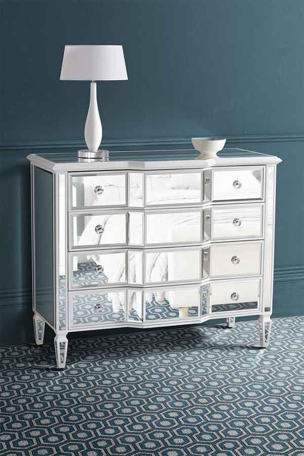 Leonore Chest of Drawers homify Bedroom mirrored,mirrored furniture,leonore,chest,chest of drawers,Wardrobes & closets