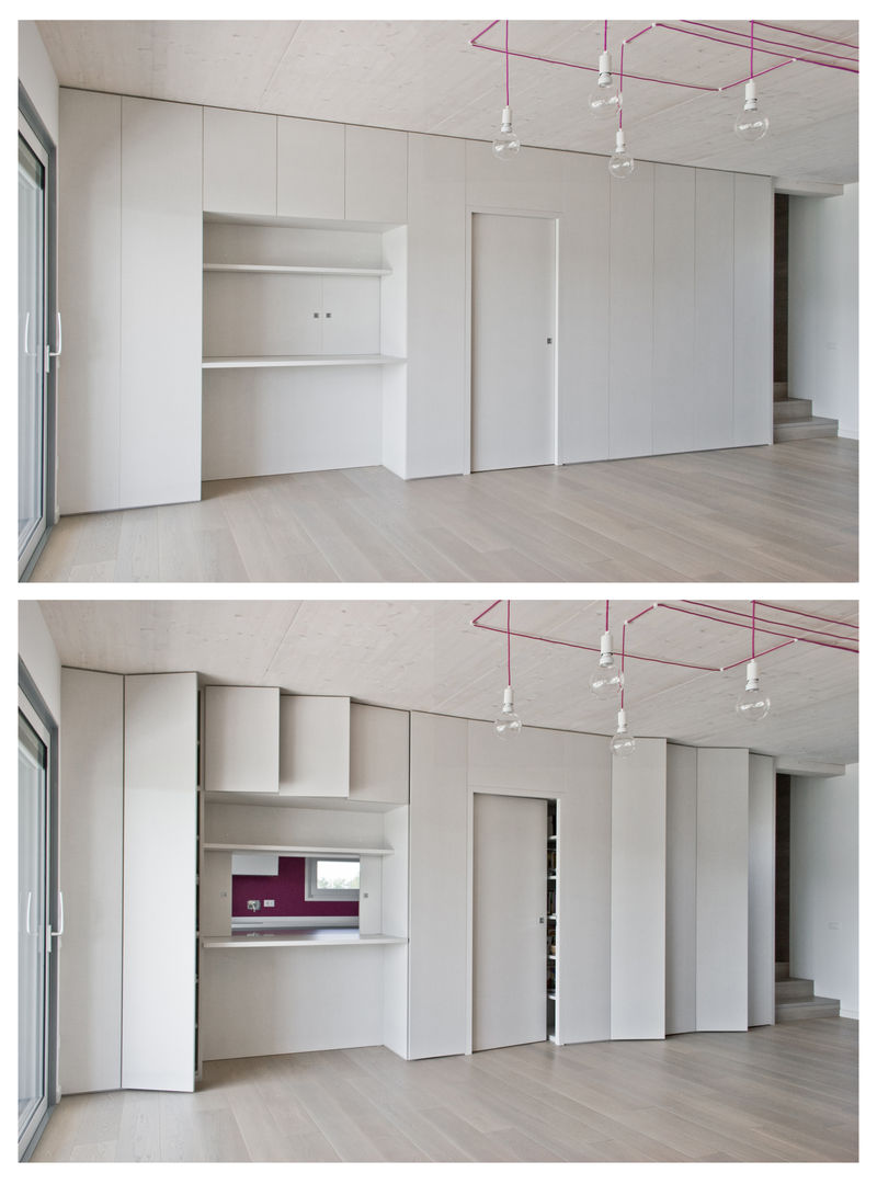 Interni Casa P+F, Margherita Mattiussi architetto Margherita Mattiussi architetto 실내 정원 우드 우드 그레인 실내 조경