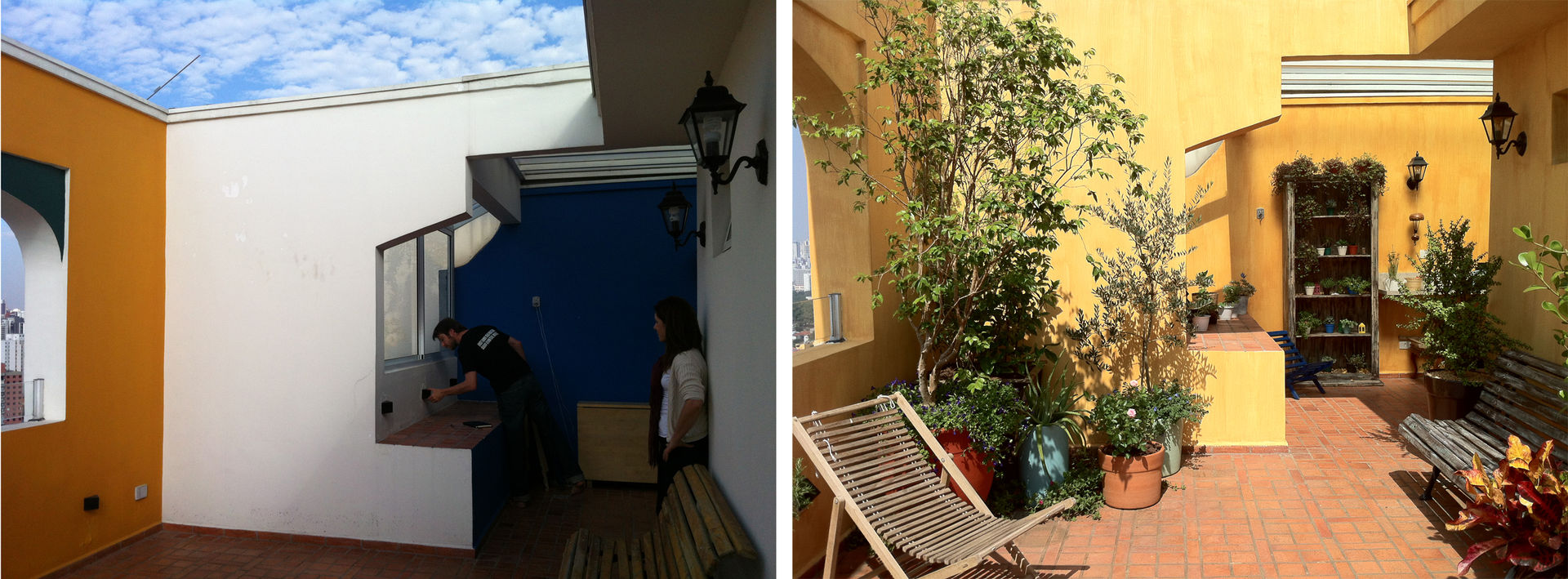 Projeto de paisagismo para cobertura, Renata Villar Paisagismo e Arranjos Florais Renata Villar Paisagismo e Arranjos Florais Rustykalny balkon, taras i weranda