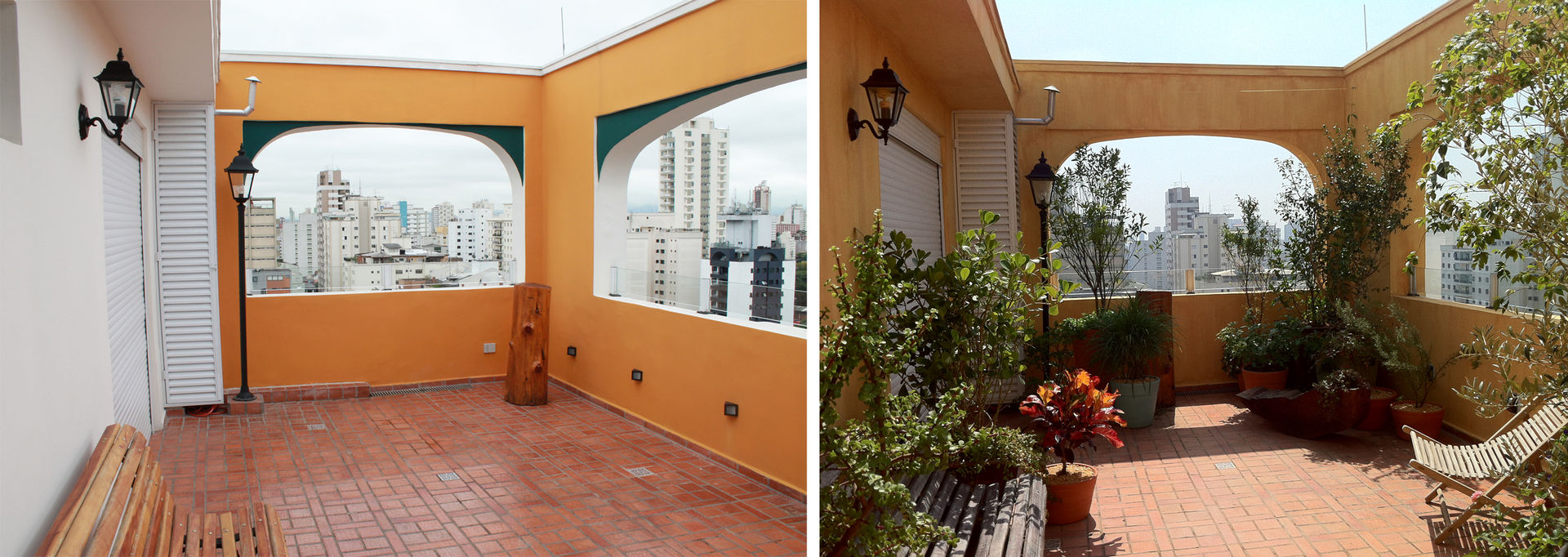 Projeto de paisagismo para cobertura, Renata Villar Paisagismo e Arranjos Florais Renata Villar Paisagismo e Arranjos Florais Rustic style balcony, veranda & terrace