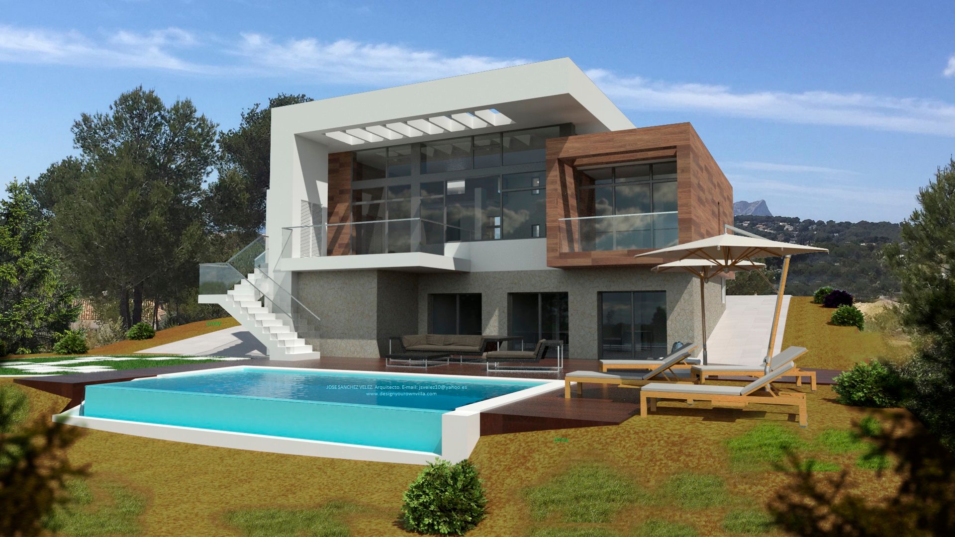 J44, Estudio de Arquitectura, Mediterranean Passivhaus Concept. e Interiorismo, Urbanista. 968 73.00.53 Estudio de Arquitectura, Mediterranean Passivhaus Concept. e Interiorismo, Urbanista. 968 73.00.53 Mediterranean style house Limestone